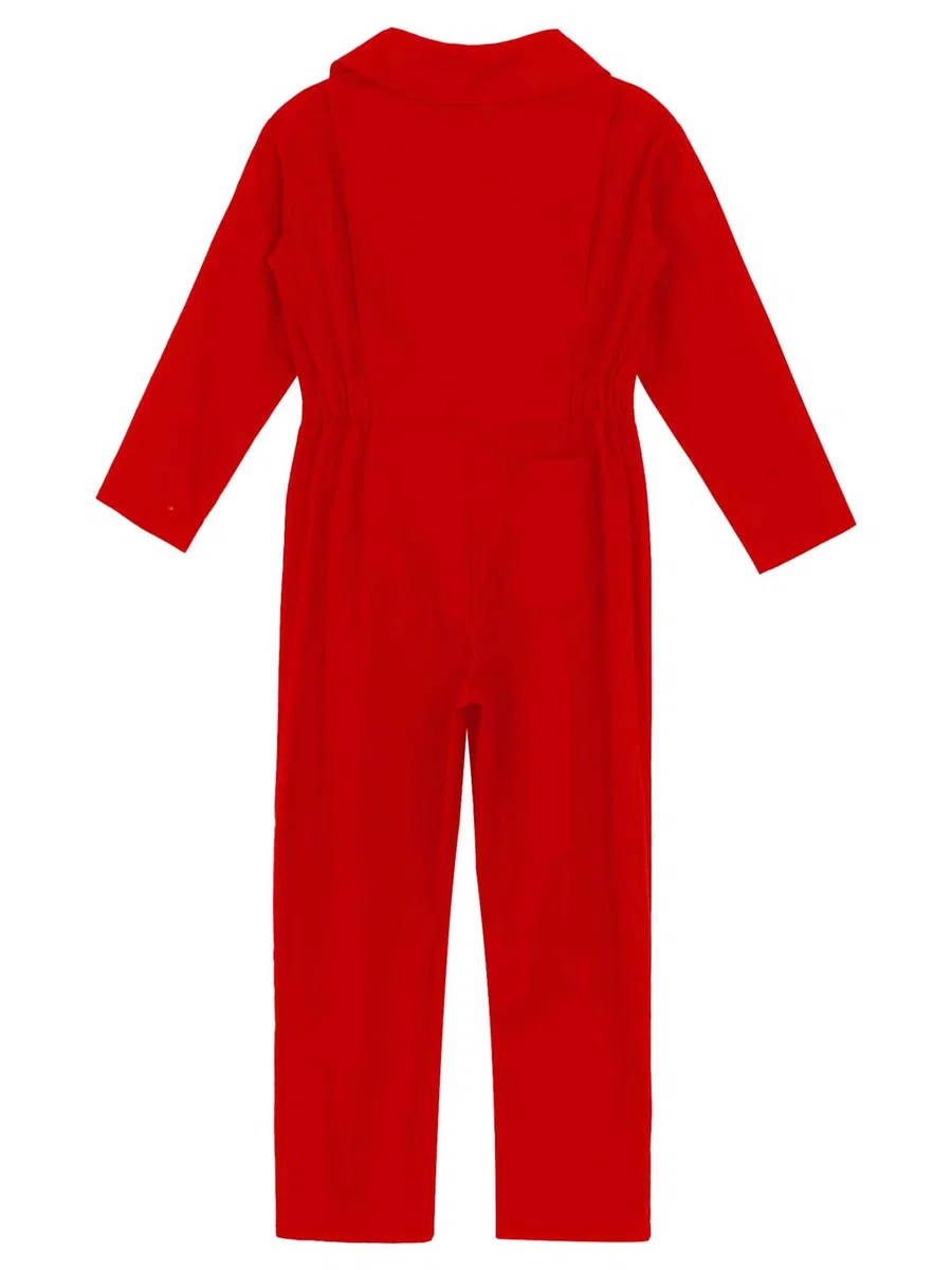 Combinaison Travail Salopette de Travail Enfant Garçon Fille Uniforme Unisexe Zippé 5-16 Ans
