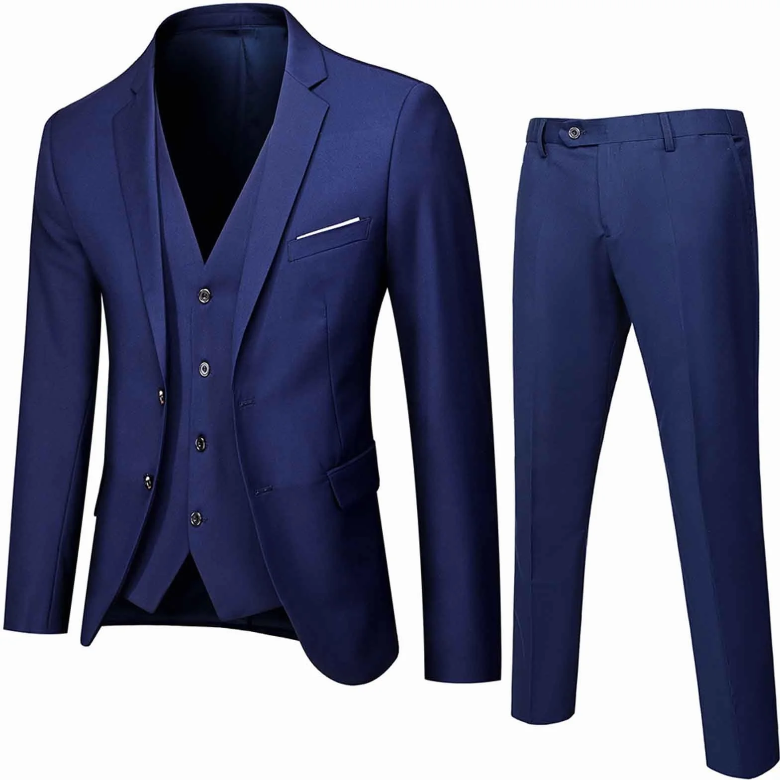Costume Adolescent Garçon 10-18 Ans Ensemble Enfant Ado Garçon 3 Pieces Slim Fit Complète Graduation Cérémonie Mariage Fête Formelle Smoking élégant Veste + Gilet + Pantalon