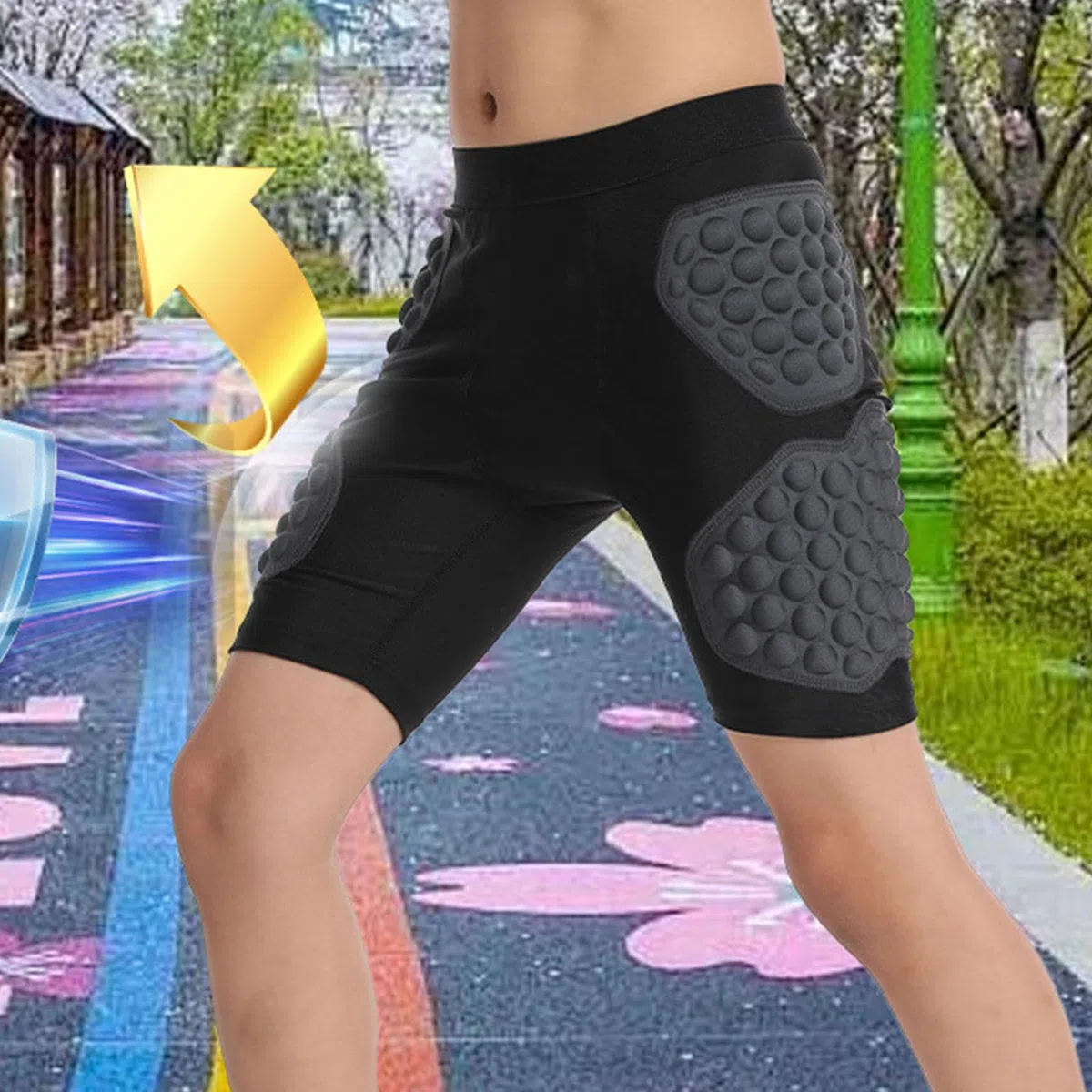 Shorts de Sport pour garçons – Pantalons Courts rembourrés aux Hanches, Coussinets de Hockey durables | sous-vêtements de Protection rembourrés et Respirants pour, sous-vêtements de Football d