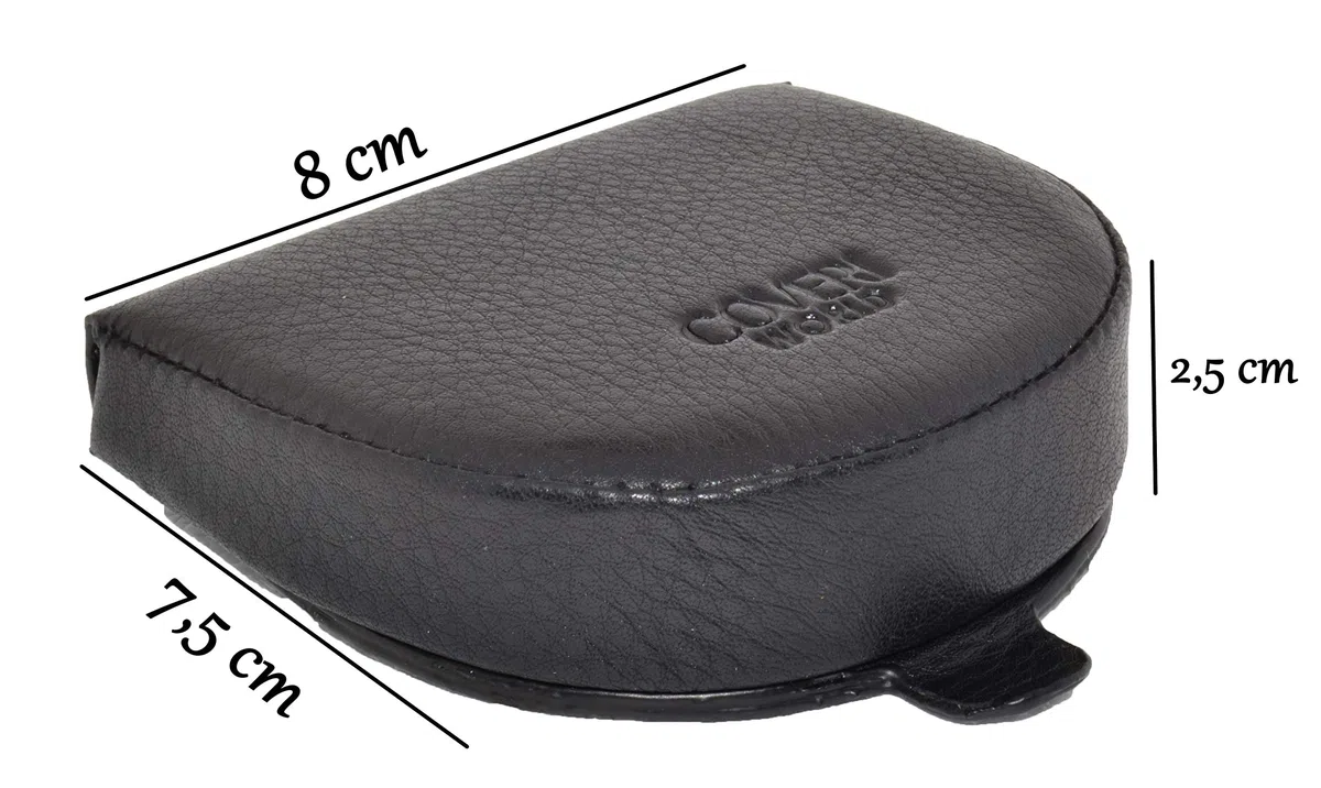 Coveri, Porte-Monnaie à Talon, Porte-Euros, pour Homme, Cuir véritable Noir -