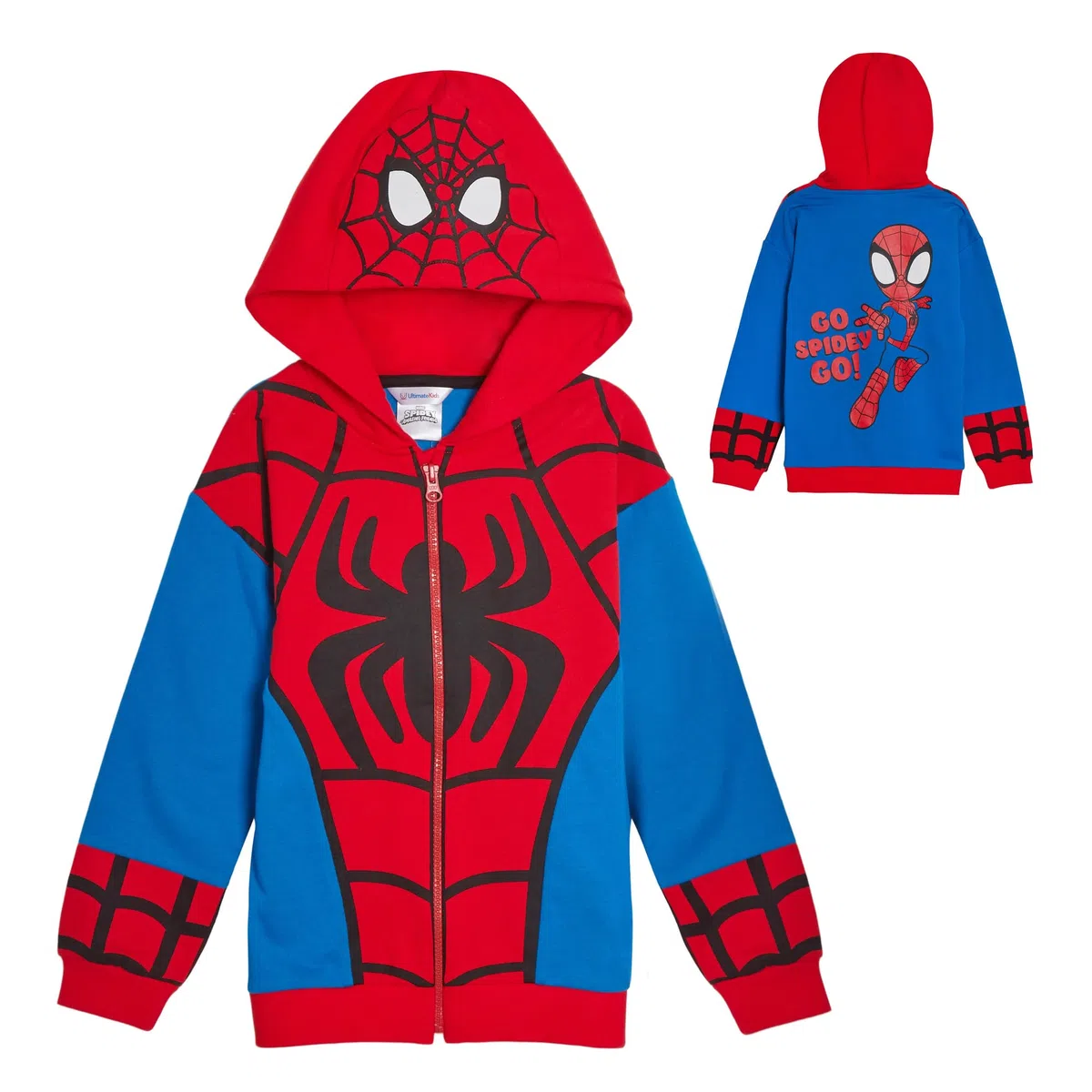 Sweat à capuche zippé pour enfants Spidey et ses amis incroyables Miles Morales Ghost Spider ou Spidey