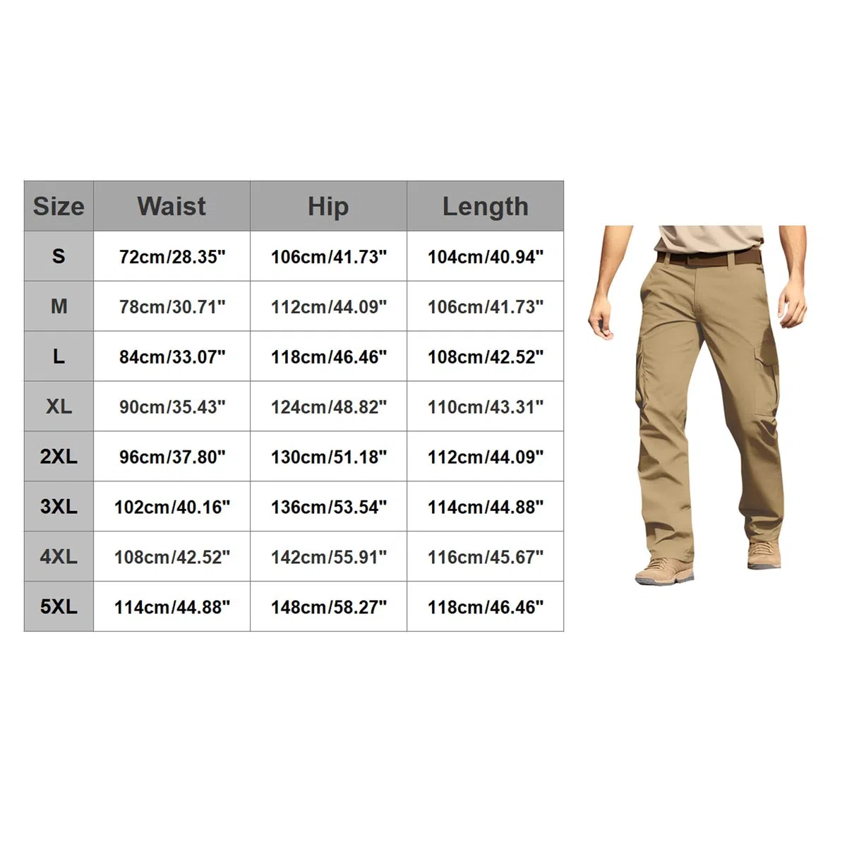 Générique Pantalon de Travail Homme Cargo Multipoches avec Genouillères Taille Elastique Extensible Résistant Durable Séchage Rapide Léger Tactique Militaire Treillis Randonnée Chasse Moto