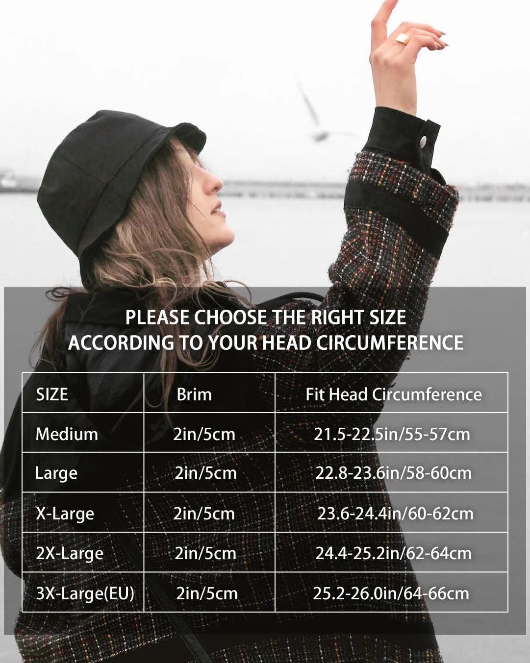 Zylioo Bobs Seau Chapeaux XXL Grosses Têtes Réversible Pêche Randonnée Chapeau Solaire en Plein Air Marche Chapeau pour Hommes Femmes