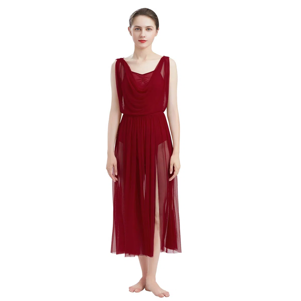 Danse Lyrique sans Manches Robe Dos de Costume B
