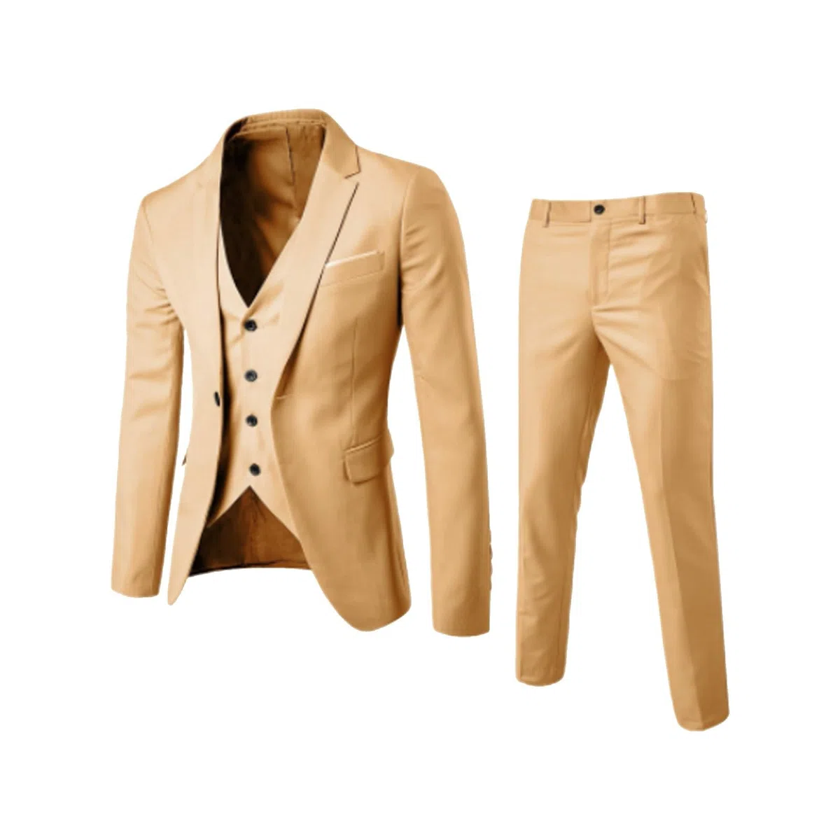 Générique Ensemble De Costume 3 Pièces Slim Pour Hommes Costumes De Smokings De Mariage Formels Solides À 2 Boutons Châle Revers Élégant Blazer De Fête Gilet Pantalon Smoking Carnival Élégant Et Chic