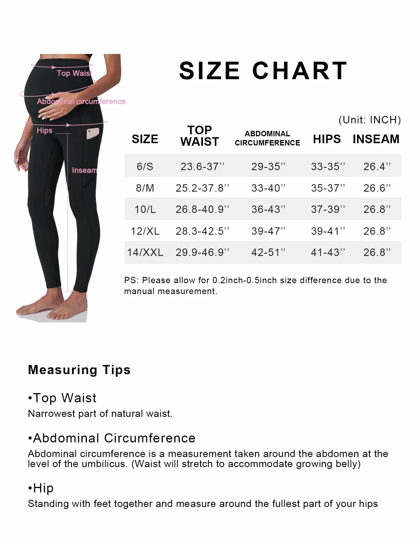 POSHDIVAH Legging d’entraînement de maternité pour femmes, pantalon de yoga avec poches, pantalon d’entraînement souple
