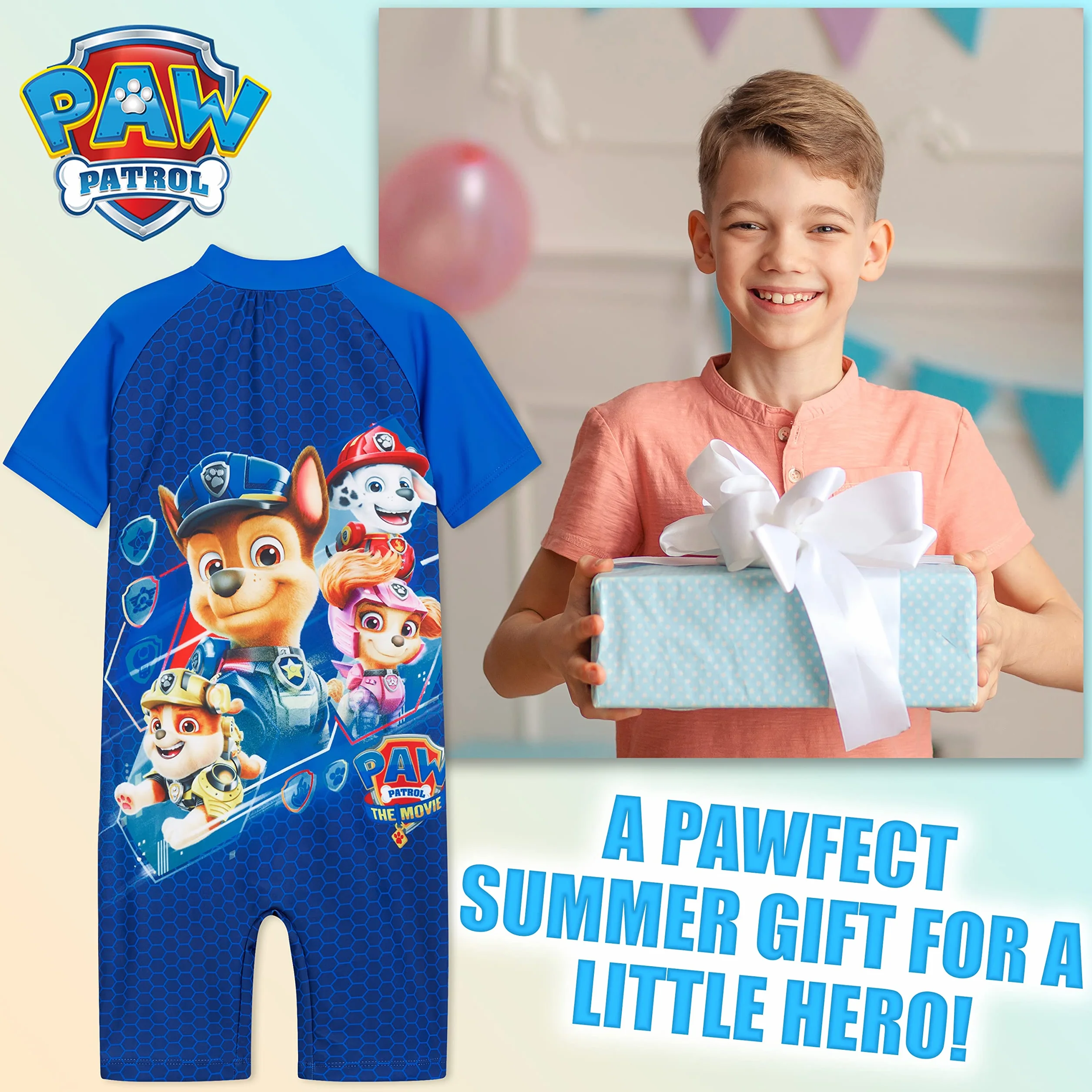 Paw Patrol Maillot de Bain Garçon Pat Patrouille Combinaison Piscine Une Pièce