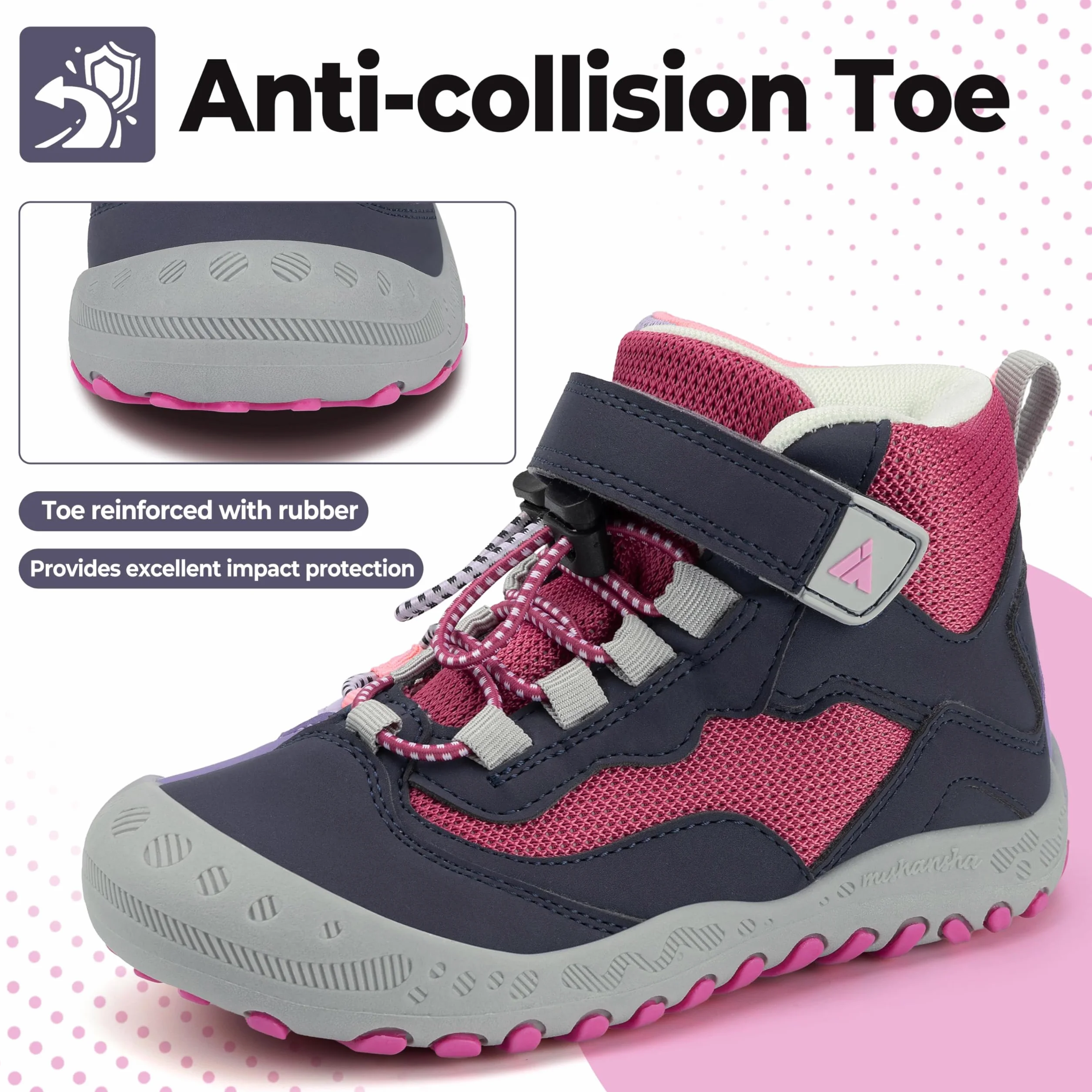 Mishansha Enfants Chaussures de Randonnée Fille Chaussures Marche Léger Respirant Chaussure Trekking GR.24-38