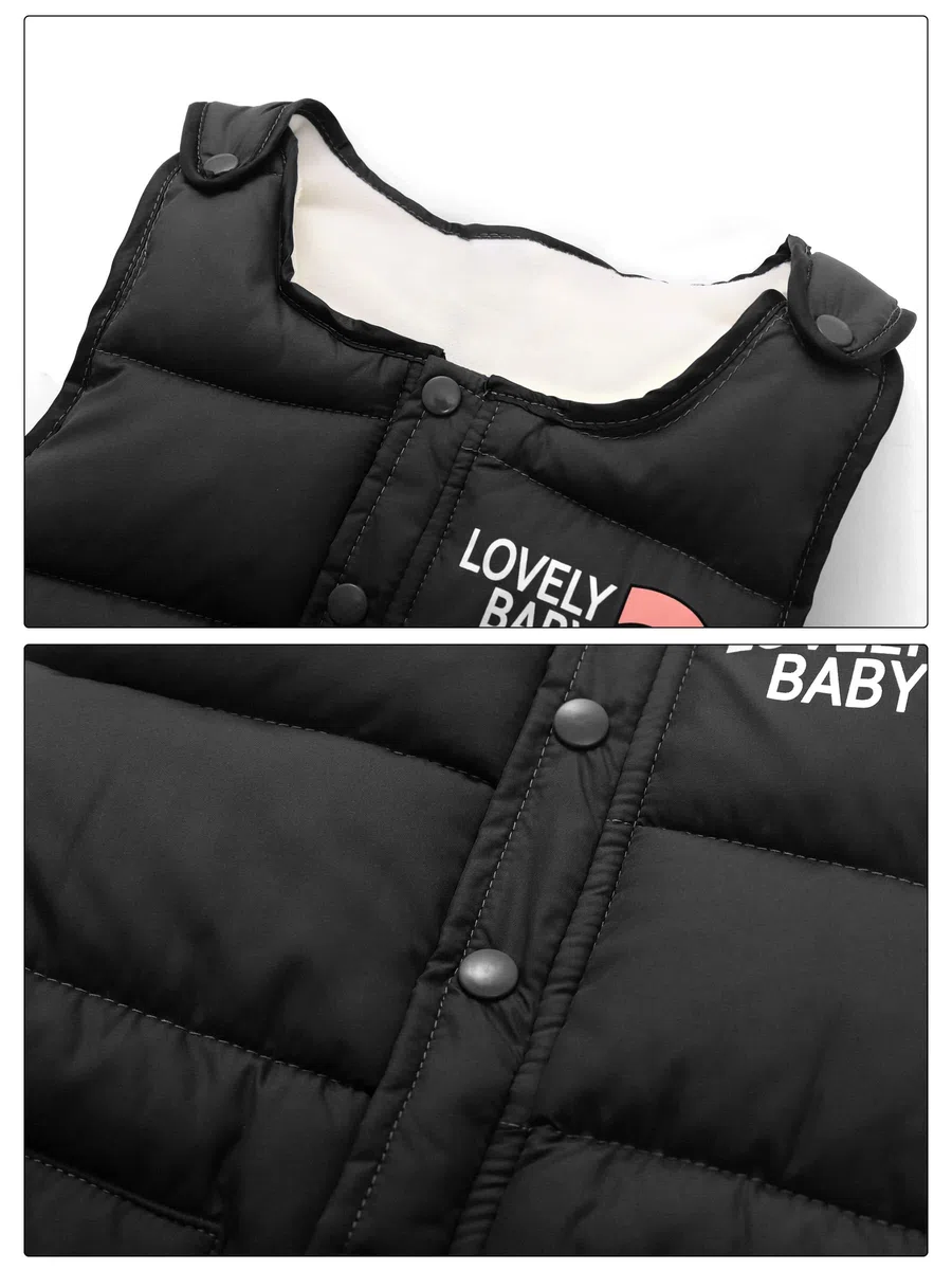 SEAUR Salopette Hiver Bébé Garçon Fille Barboteuse en Duvet Pantalon Hiver Chaud Enfant 6 Mois-6 Ans Combinaison de Neige sans Manche