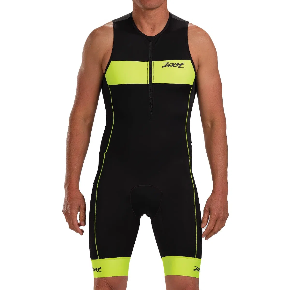 Zoot Combinaison de triathlon Core Tri Tank pour homme, sans manches, rembourrage en chamois, poches, UPF 50+, tissu à séchage rapide