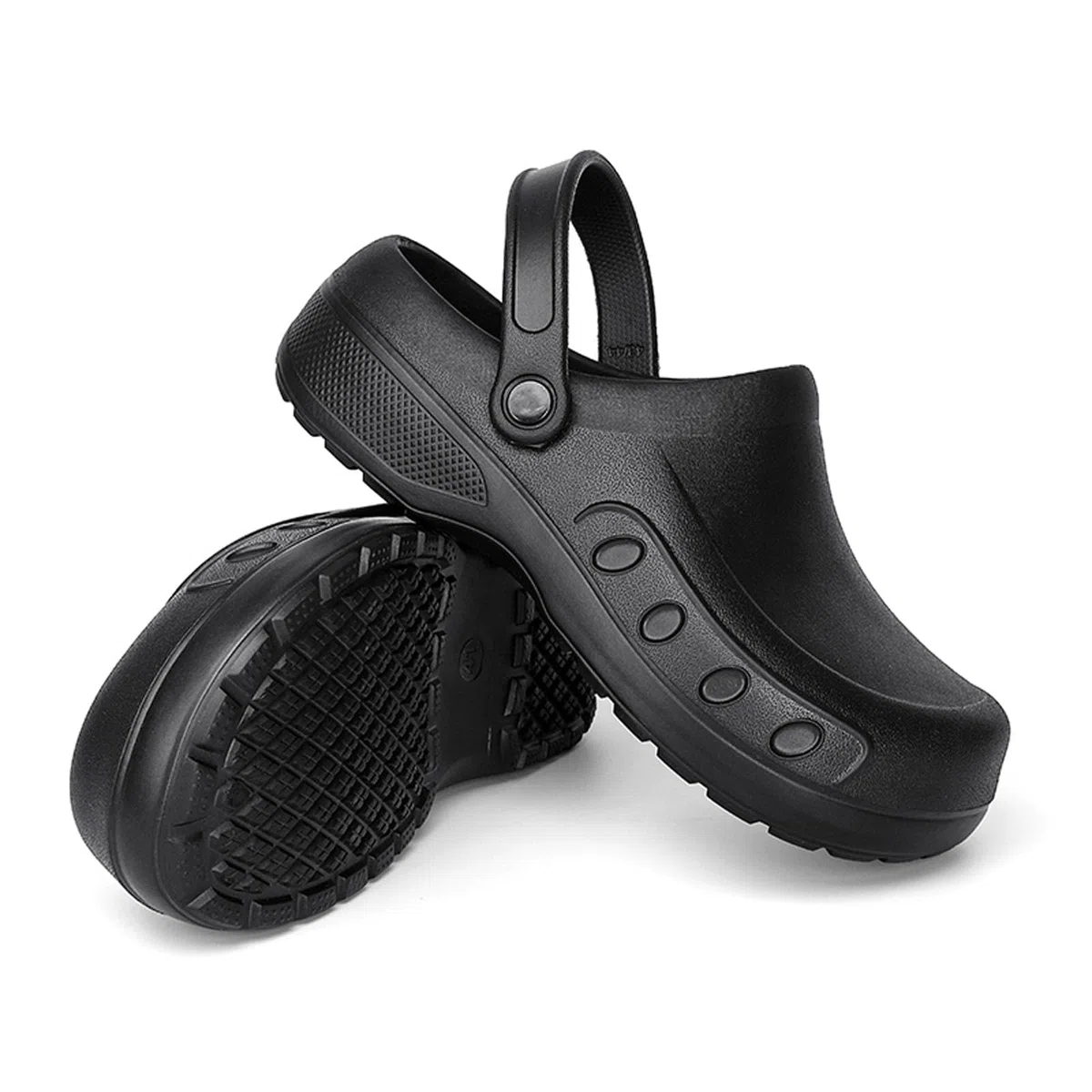 MEIAGDT Sabots de Chef pour Hommes, Chaussures de sécurité antidérapantes, imperméables et résistantes à l'huile, adaptés à la Restauration, Les Soins Infirmiers,