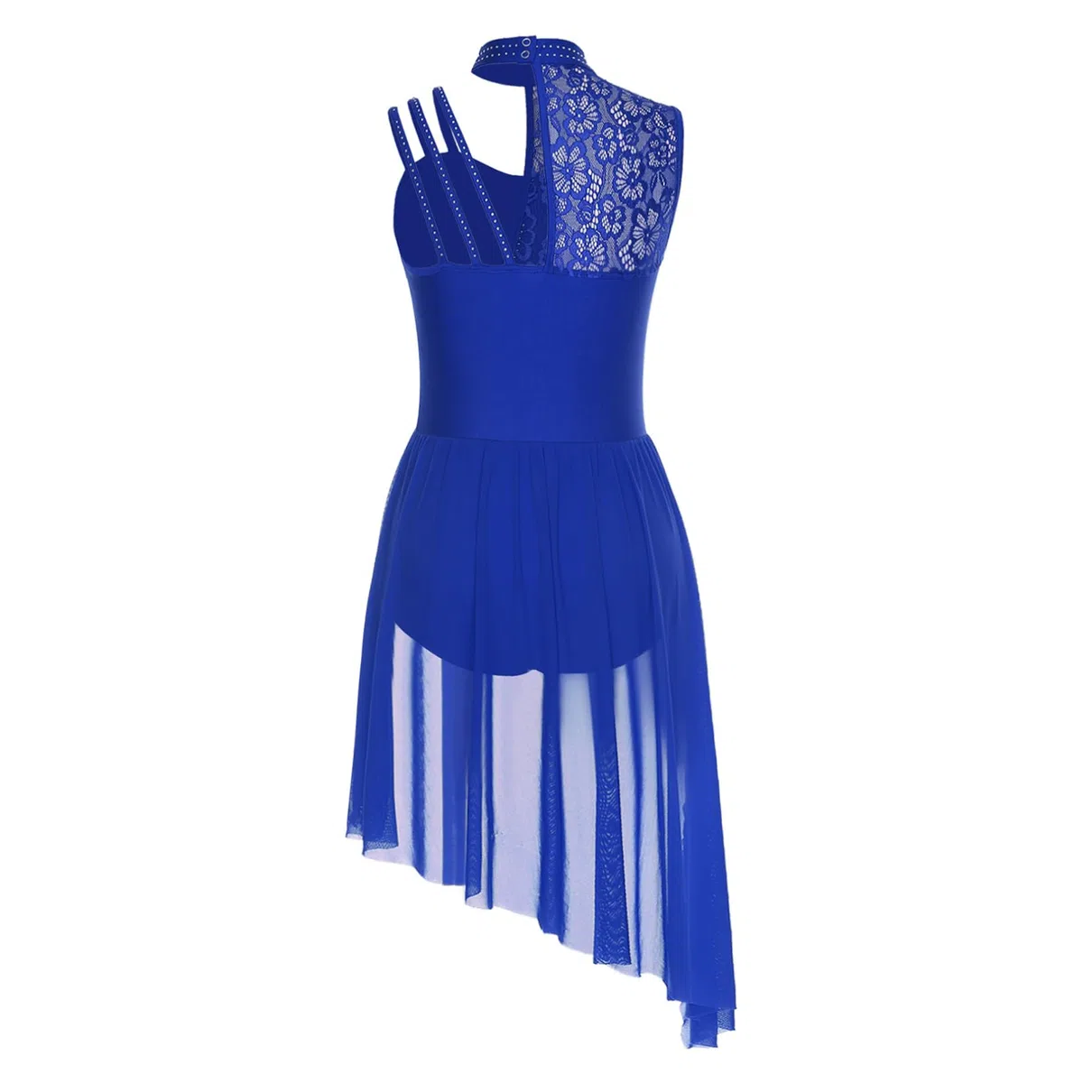 ranrann Femme Robe Danse Contemporaine Justaucorps Gymnastique Robe Danse Lyrique Tenue Patinage Artistique Strass Brillant