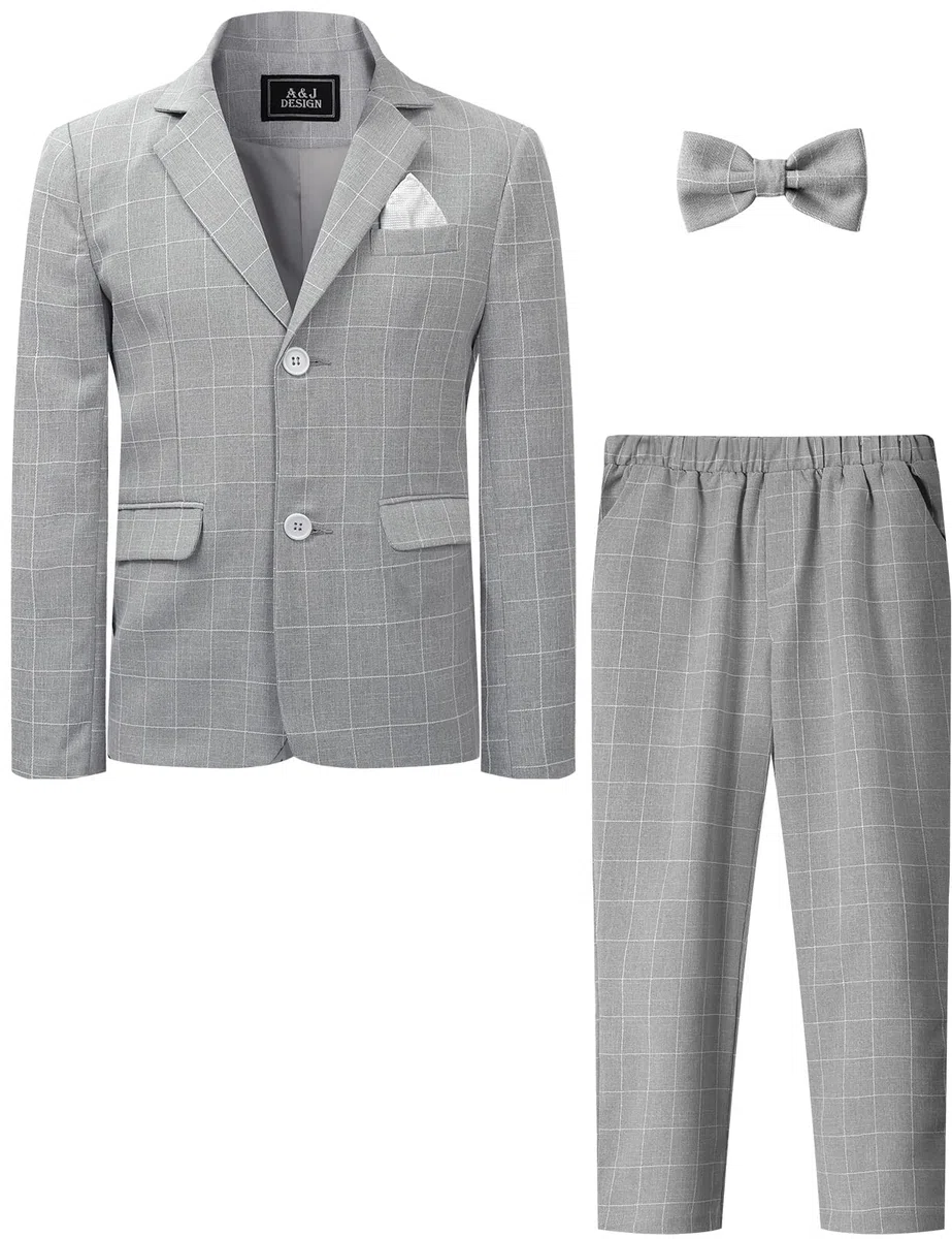 mintgreen Garcon Blazer Costume Enfants 2PCS Ensemble Gentleman Tuexdo Vêtements Tenues 5-12 Ans