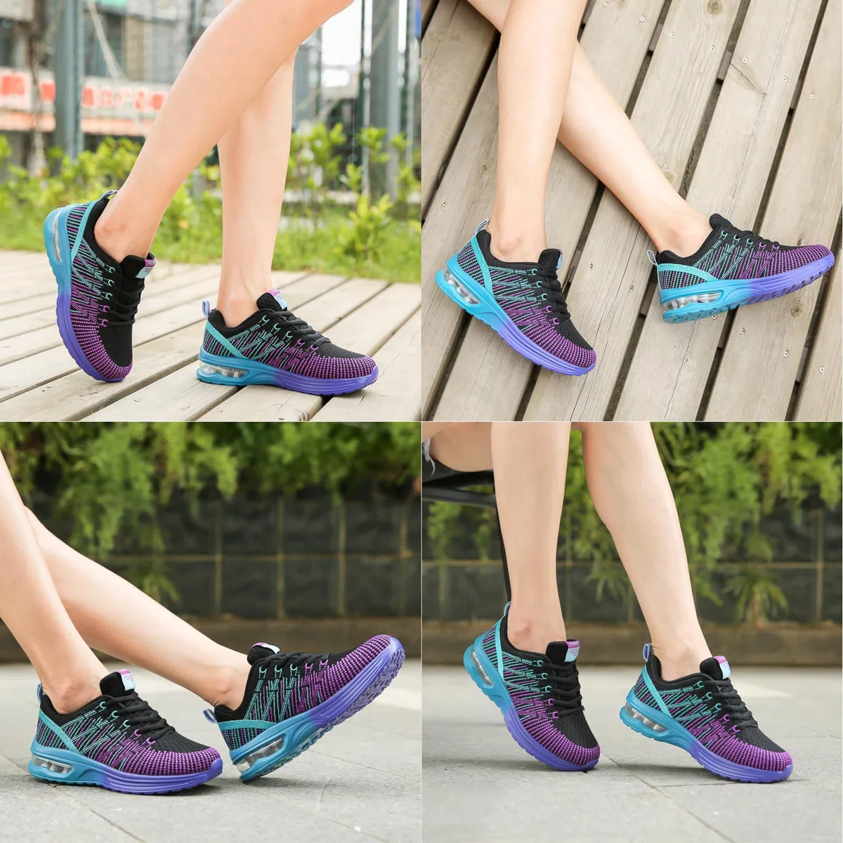 Hitmars Basket Femme Chaussures de Sport Running Sneaker Air Respirant Chaussures de Course Légères Chaussures de Running Fitness Gym Jogging Outdoor Noir Rouge Gris EU 36-42