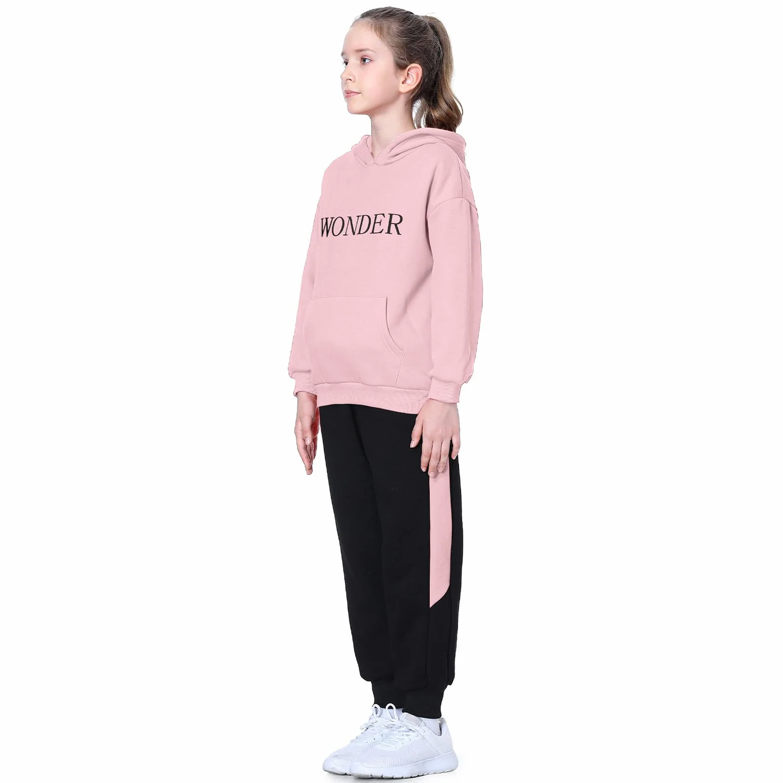 Ensembles de Sport pour Enfants Fille Survêtement Jogging Automne et Hiver Costume Joggers Sweatshirt+Pantalon de Sport Combinaison de Jogging