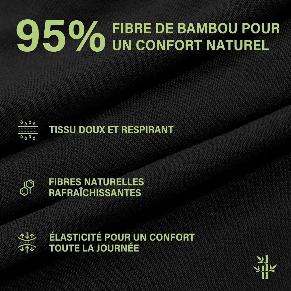 PUTUO Boxers Homme Longs en Bambou: Lot de 6 sous-Vêtements Ultra-Doux Confortables sans Étiquette avec Poche 3D - Idéal pour Peaux Sensibles Sport Travail et Usage Quotidien