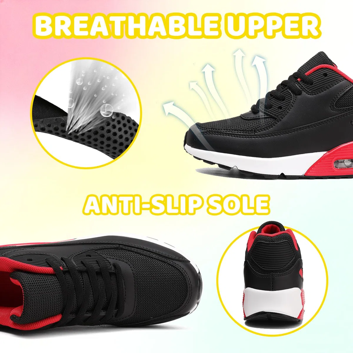 Baskets Garçon Respirant Enfant Chaussures de Course Running Sport Jogging Chaussures de Sports en Salle Fille Low Top Legere Athlétique Sneakers