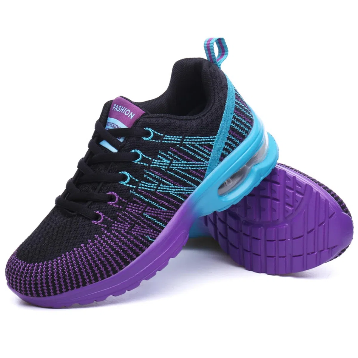 Hitmars Basket Femme Chaussures de Sport Running Sneaker Air Respirant Chaussures de Course Légères Chaussures de Running Fitness Gym Jogging Outdoor Noir Rouge Gris EU 36-42