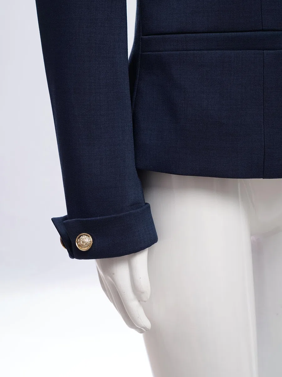 TTAO Blazers D'uniformes Scolaires Enfant Fille Veste Blazer Manches Longues Col à Revers avec Poches Extérieur Veste Blazer Décontractée 5-16 Ans