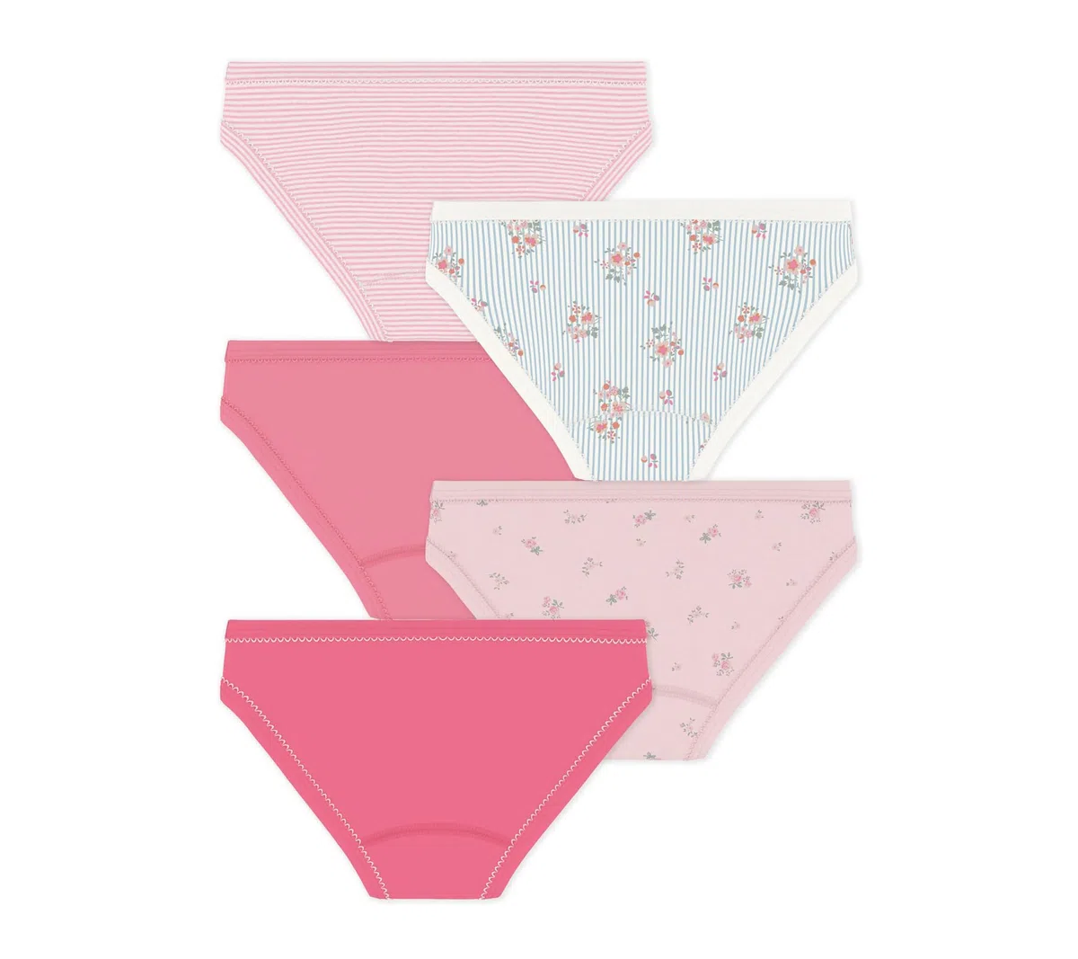 Petit Bateau A0ffd sous Vêtements Jour Fille (Lot de 5)