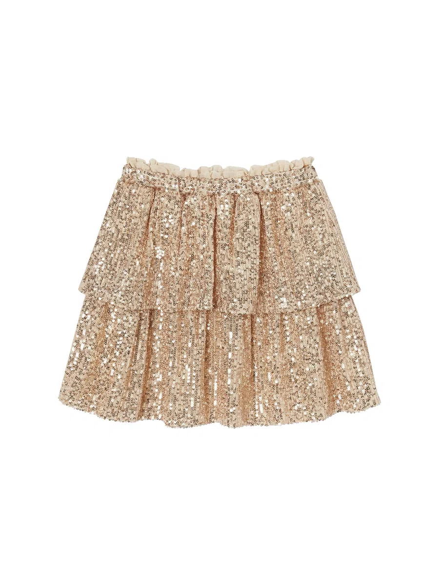 VERTBAUDET Jupe à Volants en Sequins Noël Fille
