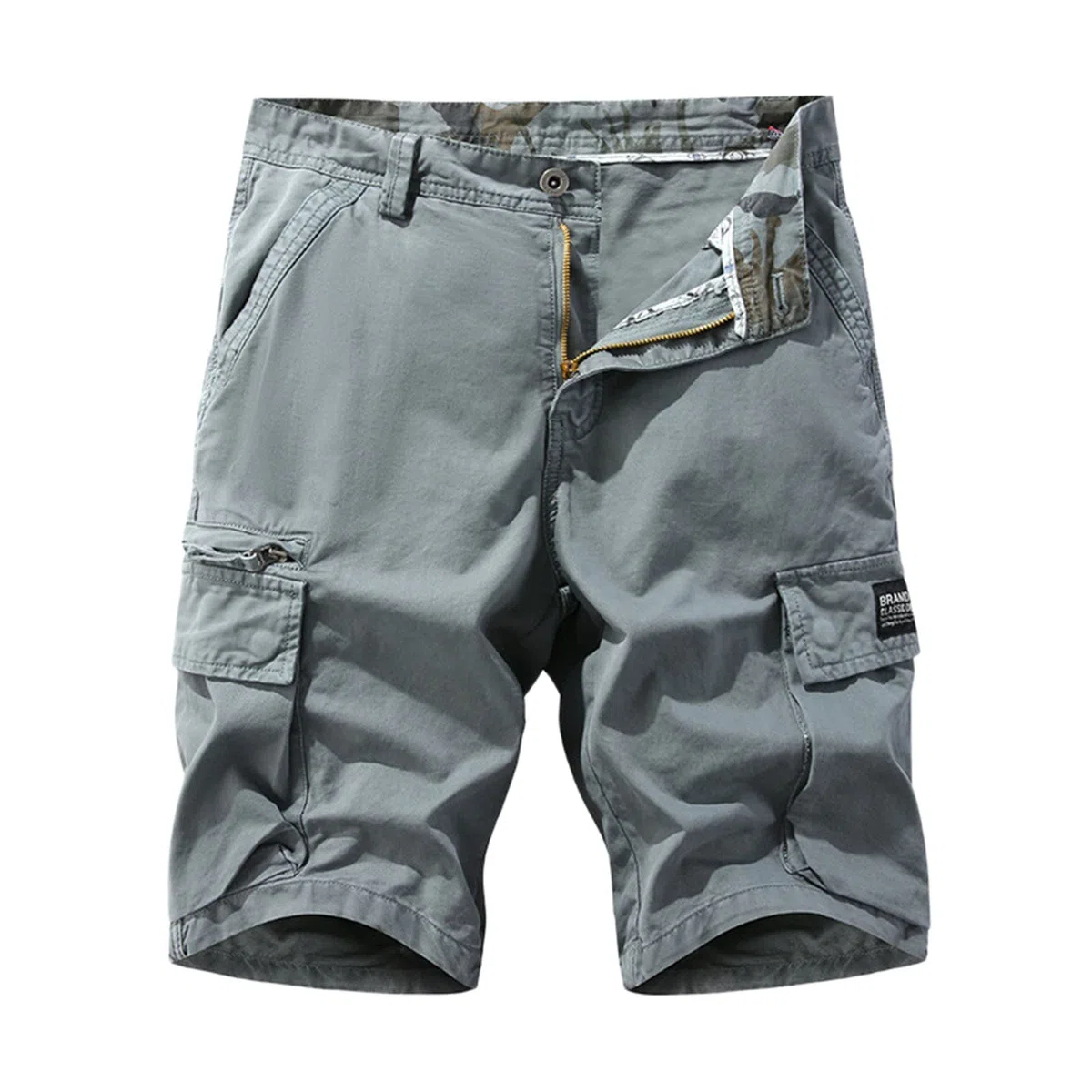 Generisch Pantalon cargo + homme cargo en toile d'été homme short décontracté homme pantalon cargo fitness