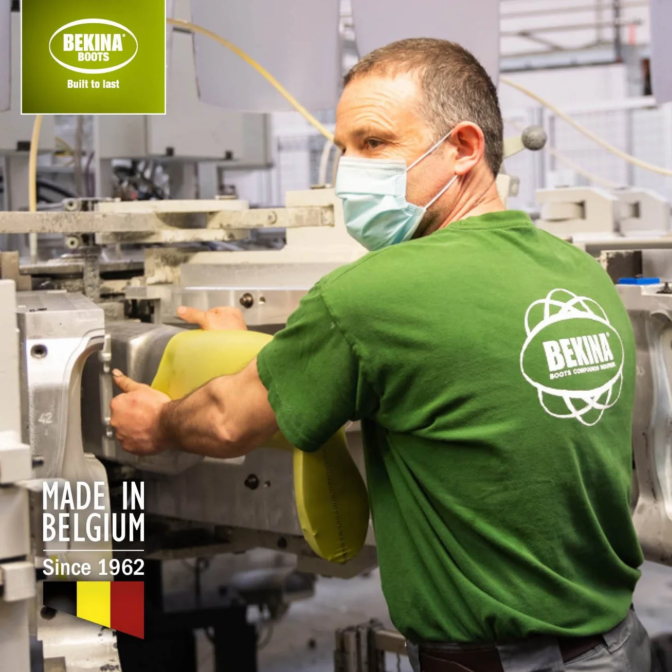 Bekina Bottes de sécurité Robustes pour Les Hommes Non-métallisées, légères, idéal pour l'industrie, la Construction de Route, Noire, EU 42