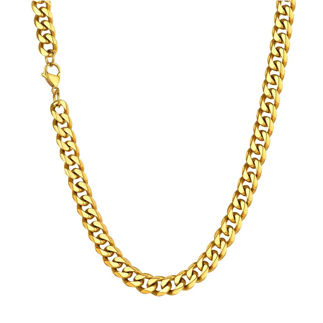 U7 Largeur 3/6/9MM Chaîne pour Homme Femme Acier Inoxydable，Taille 36-76cm, Bijoux Colliers Cadeaux pour Anniversaire Fêtes des Pères