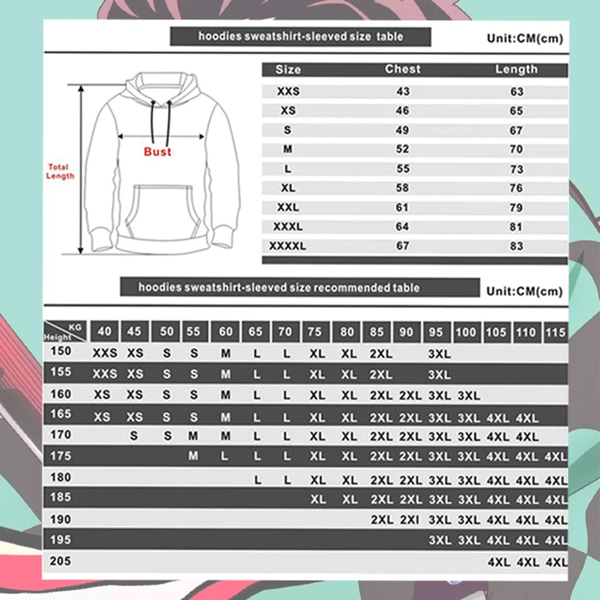 Anime Sweat à Capuche imprimé Hommes Femmes Harajuku Pullover à Manches Loog Unisexe décontracté