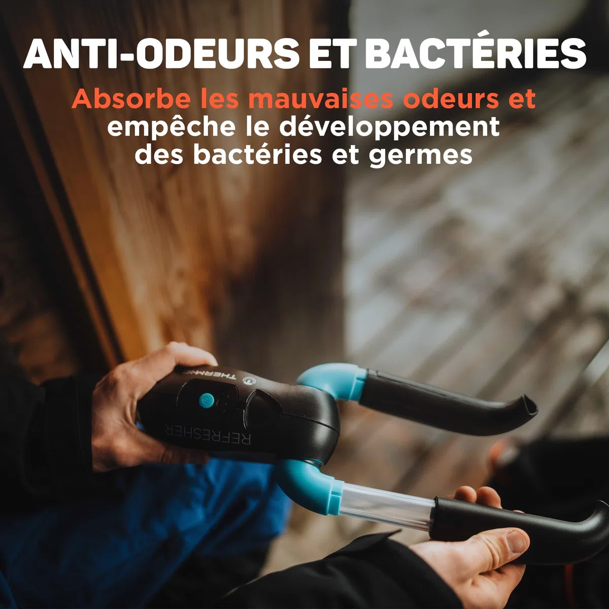 Therm-Ic - Sèche Chaussures et Gants, Désodorisant, Antibactéries, Réglage du temps, Compact et Silencieux, Longueur de tubes ajustable