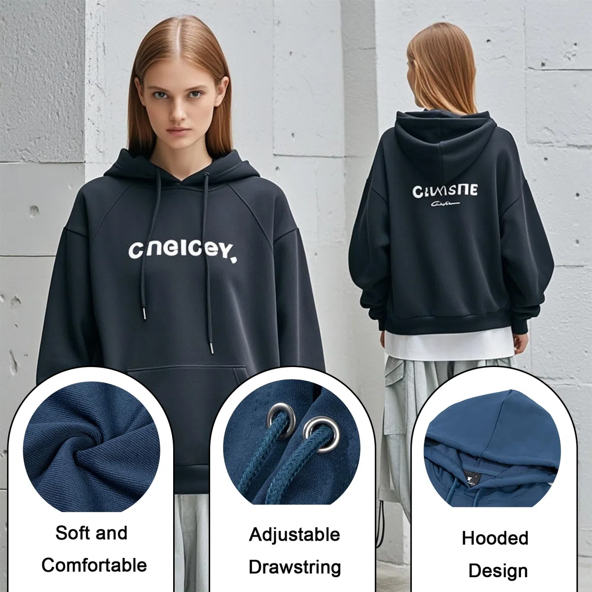 Générique Sweats à Capuche Personnalisé Pull Personnalisable avec Photo et Texte, Hoodie Unisexe
