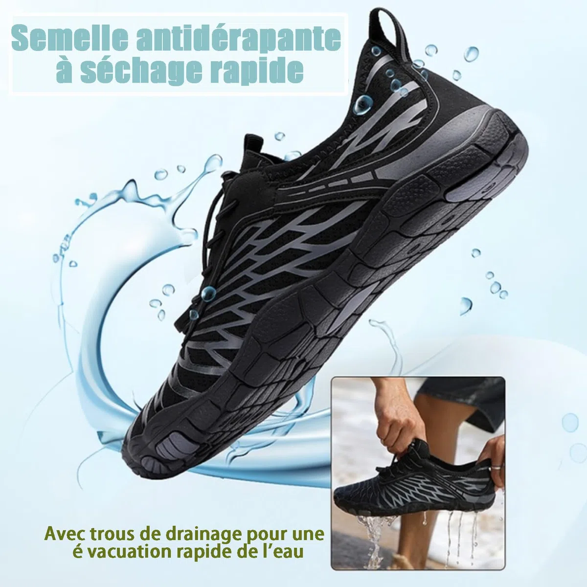 Hike Footwear Chaussures Pieds Nus Femme Homme, Chaussures Minimalistes Homme, Barefoot Shoes, Chaussures Pied Nu, AntidéRapantes Conception à Bout Large