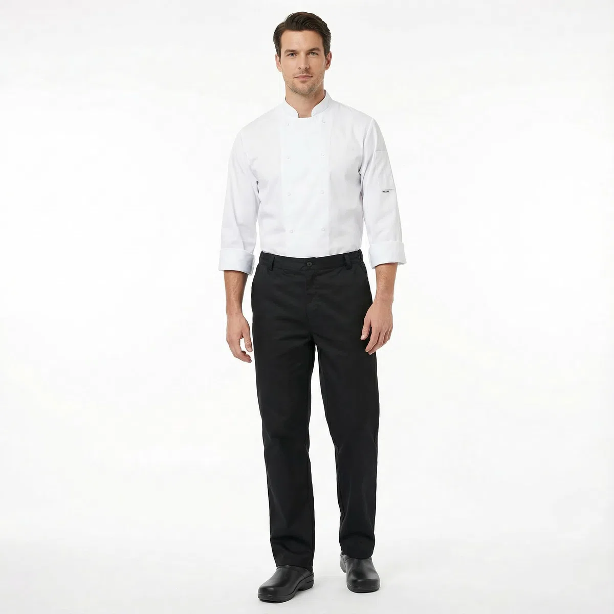 PALLTEX ARZAK Pantalon Cuisine Homme avec partielle Taille élastique Pantalon de Cuisine Homme Professionnel Conforme à la Norme en 13688