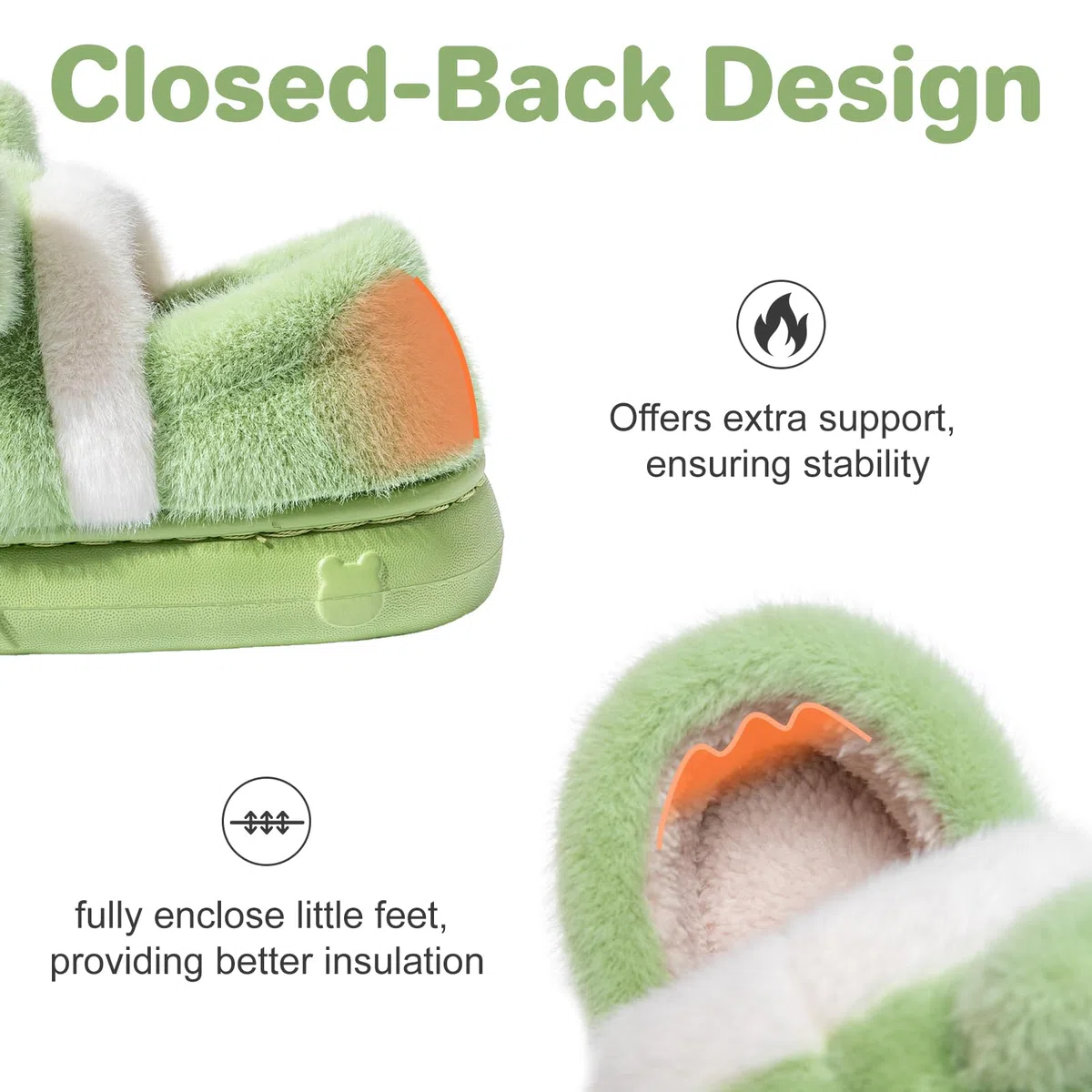 DRECAGE Chaussons Enfant pour Fille et Garçon, Pantoufles en Peluche Chaudes avec Design Animal Mignon, Antidérapantes