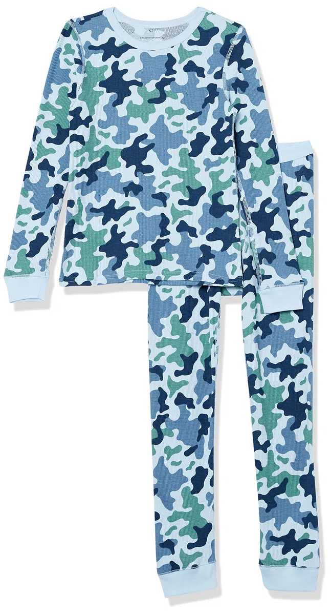 Amazon Essentials Garçon Ensemble sous-Vêtements Longs en Tissu Isolant