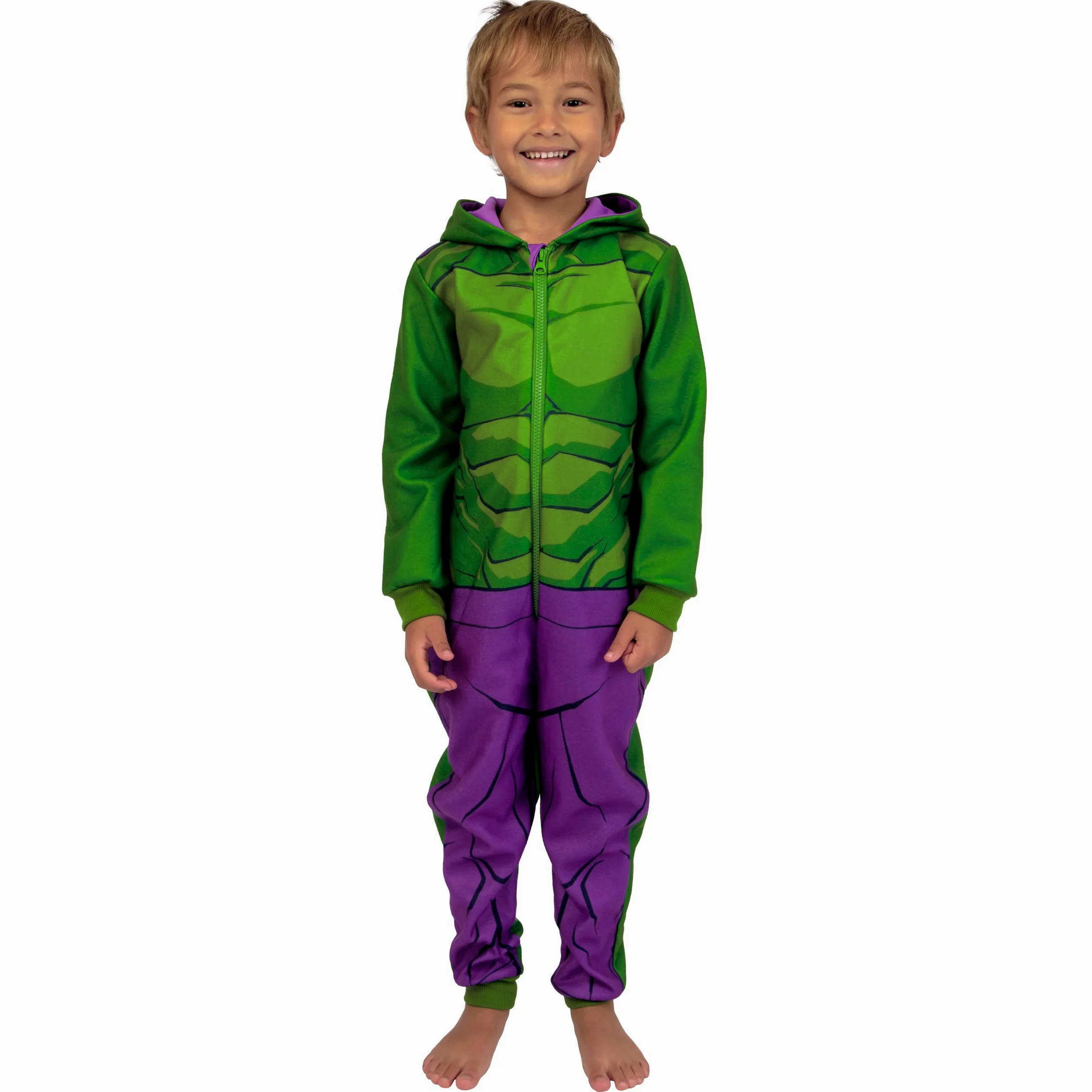 Marvel Hulk Surpyjama Garcon | Surpyjama Polaire Enfant | Grenouillere Enfant | Combinaison Enfant | 2 Et 12 Ans