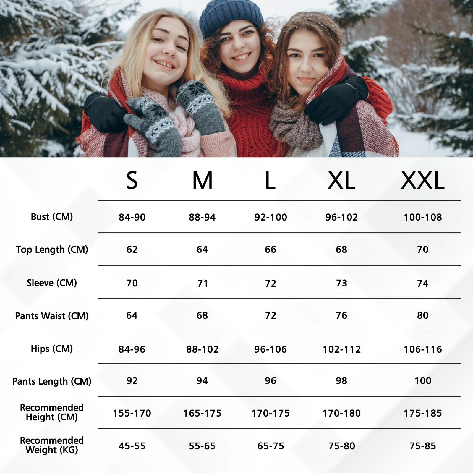 sous Vetement Thermique Femme, Ensemble de sous-Vêtement Ski Grand Froid - Femme à Manches Longues Couche de Base Haut et Pantalon Chaud Leggings Automne Hiver pour Ski