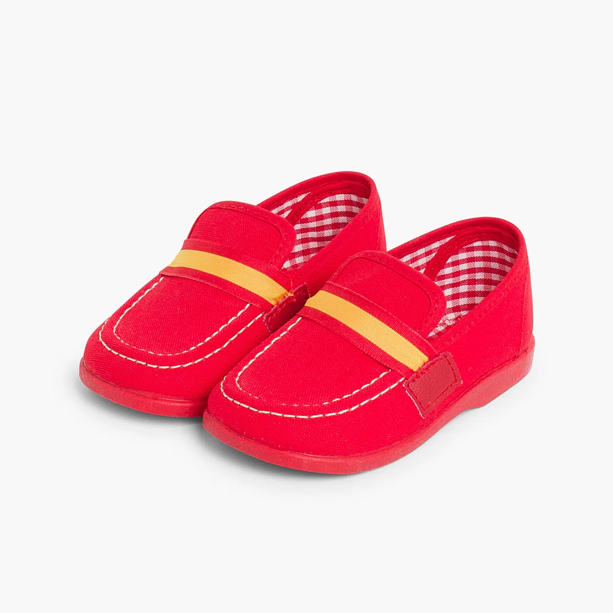 Pisamonas Mocassins en Toile avec Bandes de Couleurs