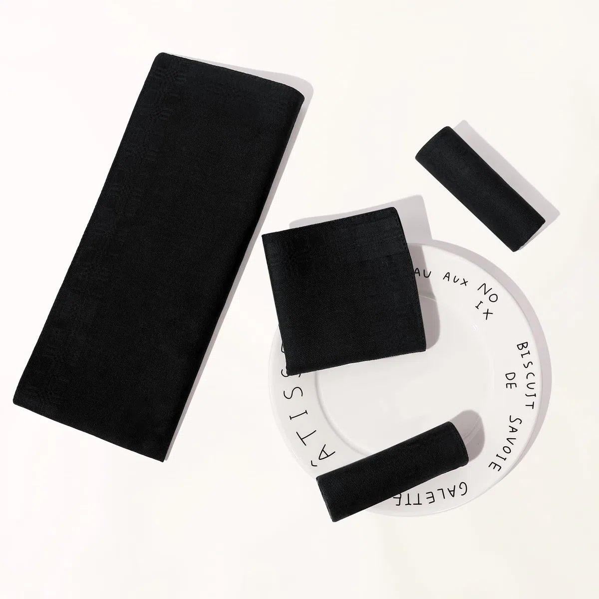 HOULIFE Mouchoirs noirs en coton doux pour homme - Mouchoirs pour funérailles - 43 x 43 cm