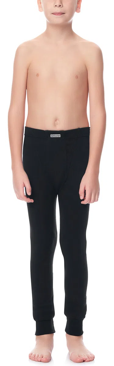 Timone Caleçon Long Thermique sous-vêtements Garçon TISS1001 (Noir, 158)