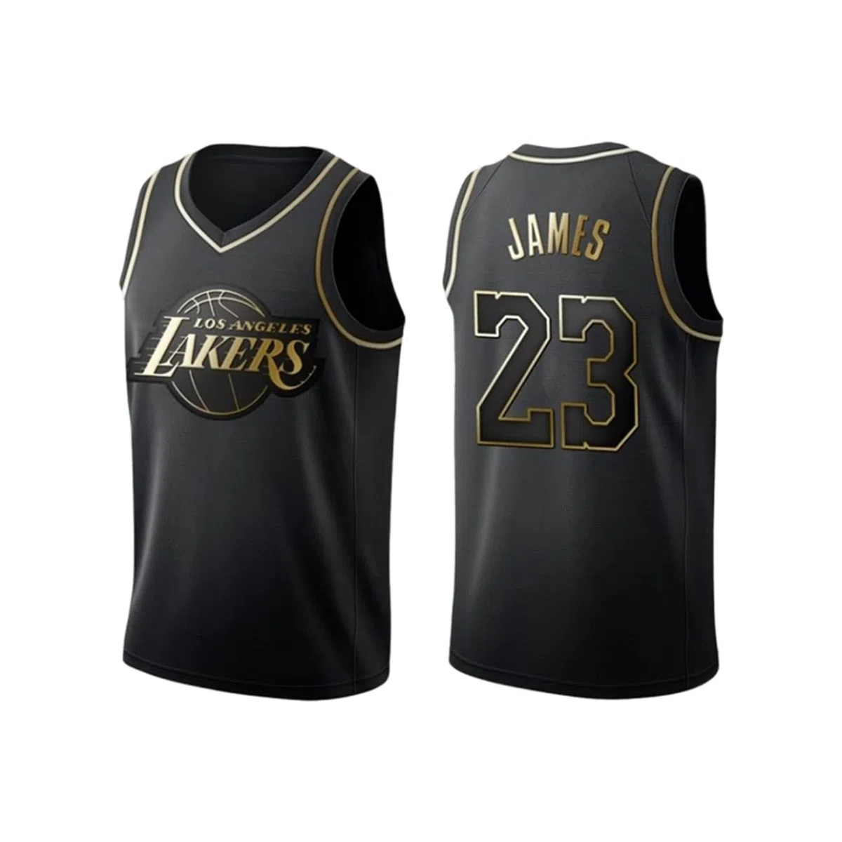 N ° 23 j a m e s Noir Or Maillot de Basket - Ball, Unisexe sans Manches Sport Vest Shirt.