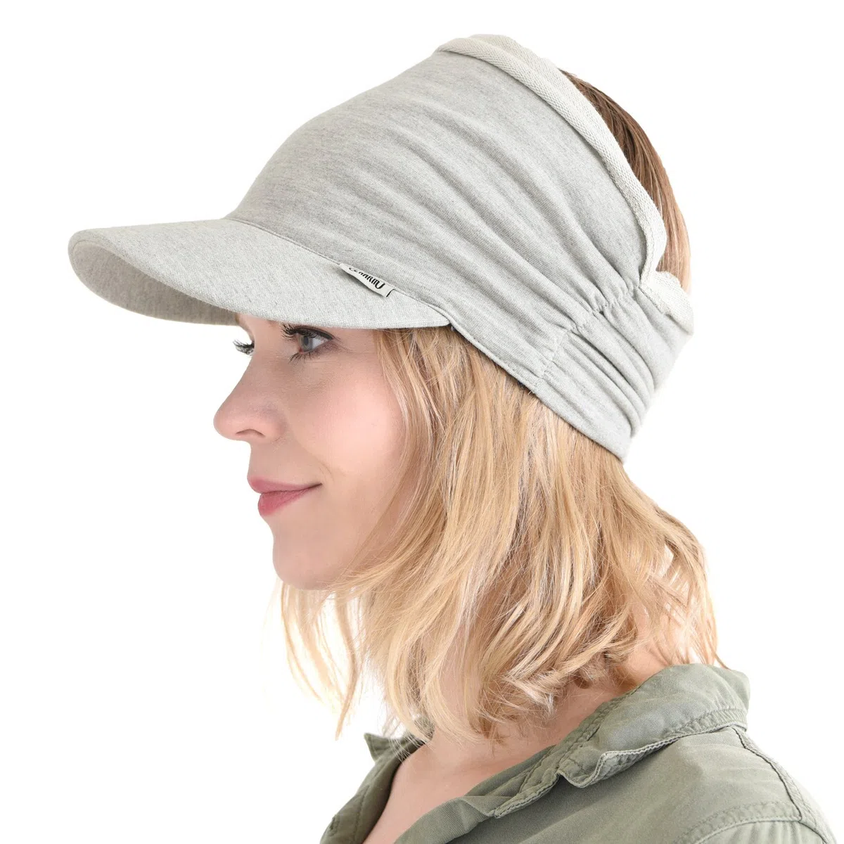Casquette Visière Femme Homme Anti-UV, Chapeau De Sport pour Golf Et Tennis Protection Solaire, Casquette Queue De Cheval Haute Pare-Soleil Unisexe