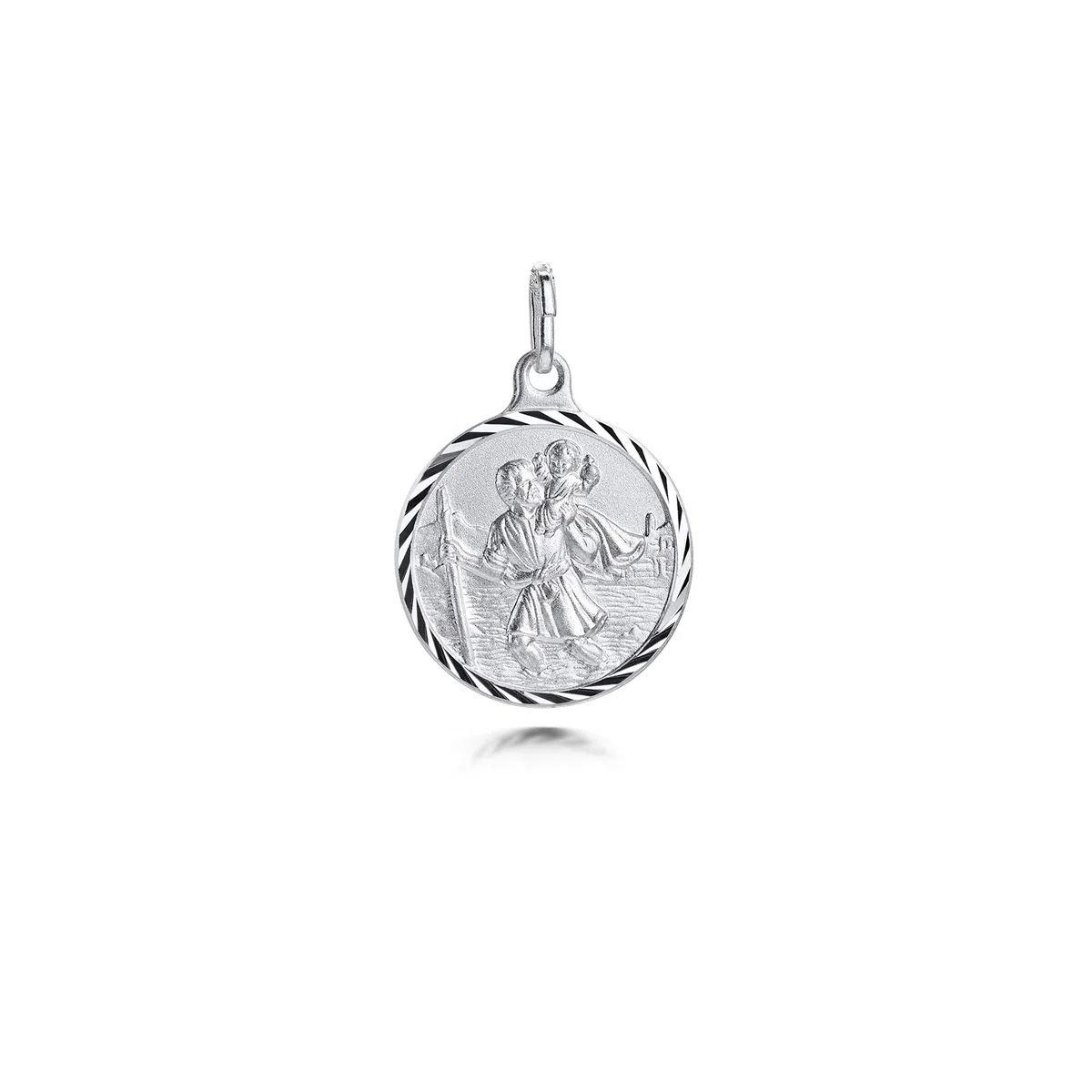 Amberta Pendentif avec Saint Christophe en Argent Sterling 925 - Médaillon Protecteur pour Homme et Femme - Médaille pour les Voyageurs - Différents Modèles
