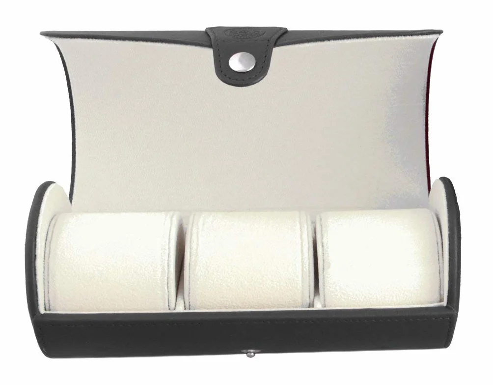 CASE ELEGANCE Travel Watch Organizer Case - Rouleau en similicuir (Noir) - par