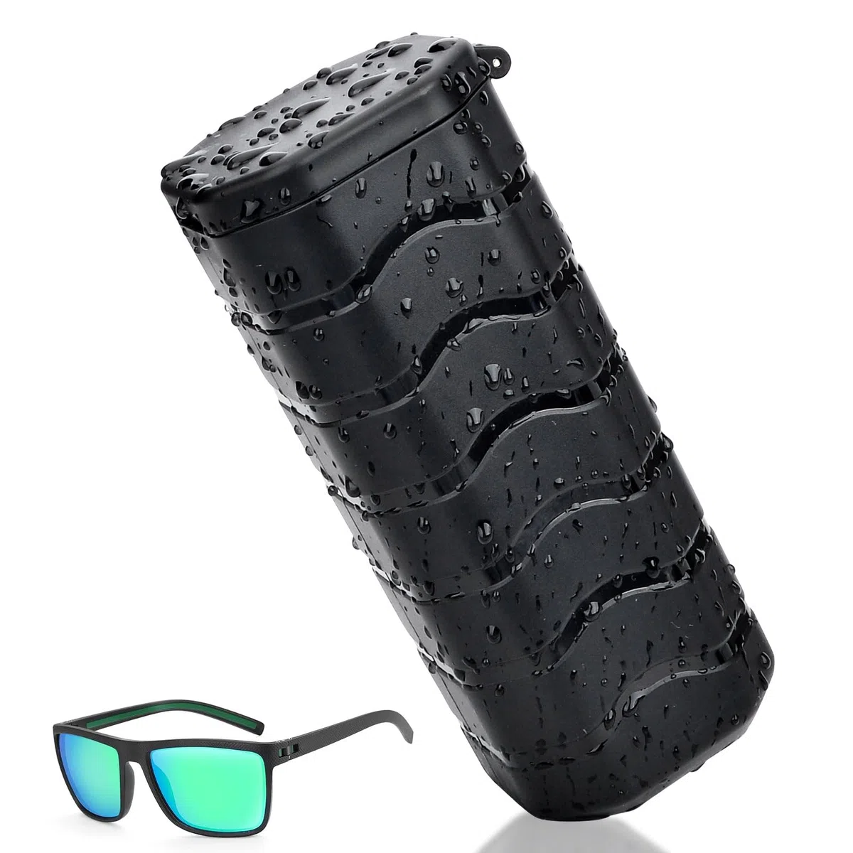 Étui de lunettes de soleil tactique à coque rigide, résistant à l'écrasement et à l'eau de qualité militaire pour extérieur/voyage – Compatible avec lunettes de soleil Ray-Ban, Oakley, Maui