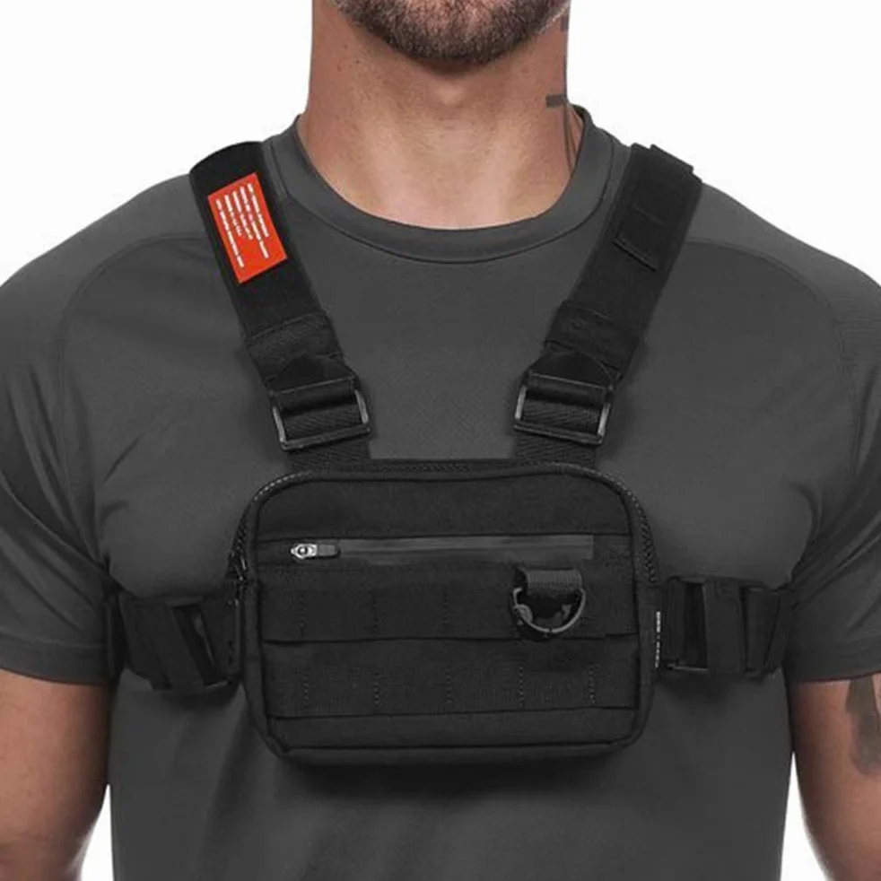 RetroFun Sac de Poitrine de Sports de Plein air, Sac Tactique pour Hommes et Femmes