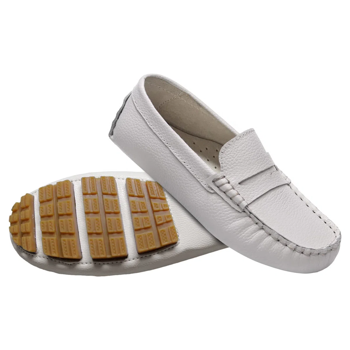 rismart Garçon Fille Slip on Penny Loafer Confortable Décontracté L'école Plates Mocassins