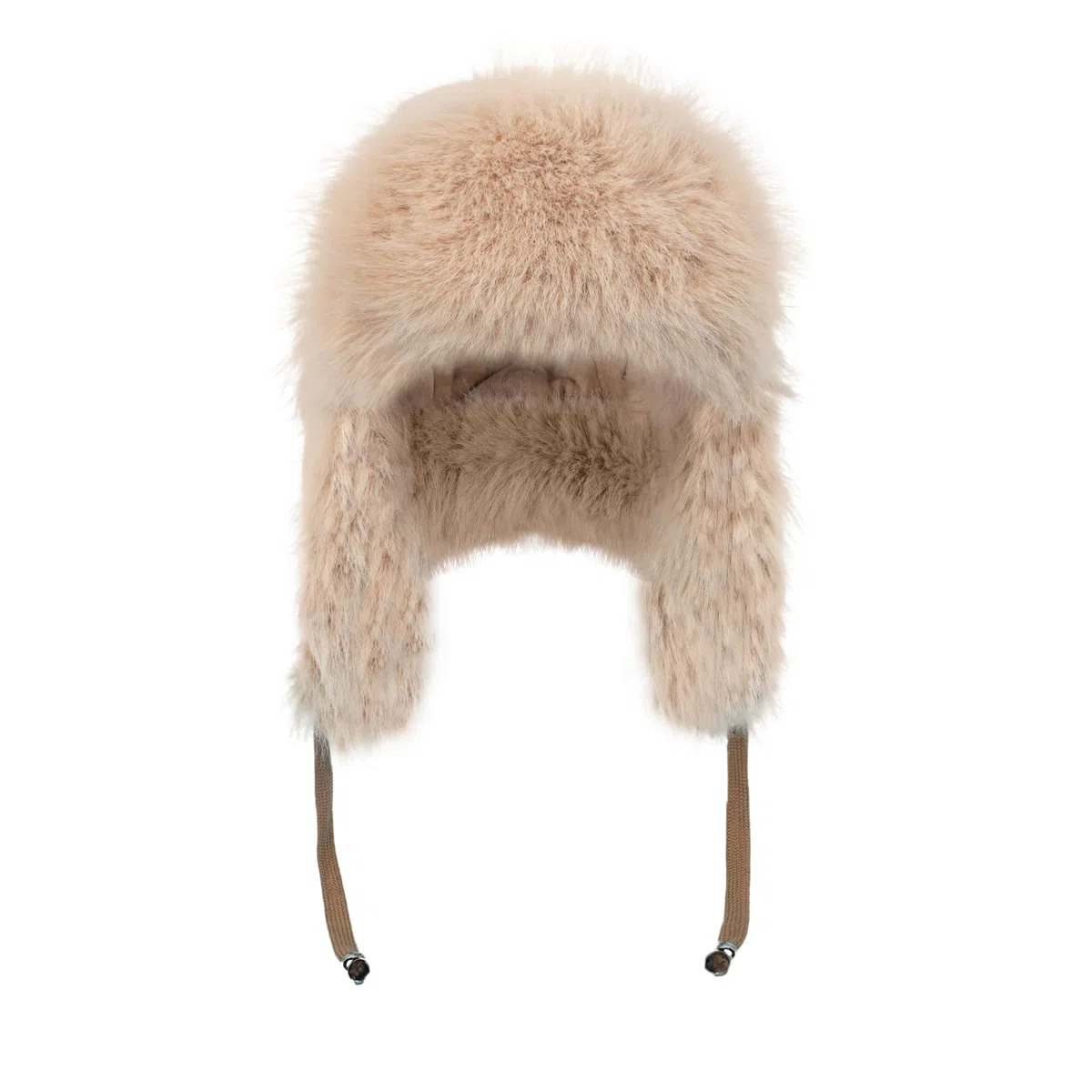 JIAHG Chapka d'hiver Tricoté Femme Chapeau de Trappeur Fausse Fourrure Doux Chaud Bonnet en Tricot avec Cache-Oreilles Capuchon Coupe-Vent pour Ski Camping et Randonnée
