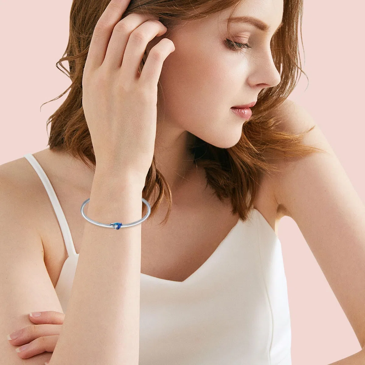 Gecko Bleu Charms pour Bracelets Pandora Argent Sterling Océan Perle Charme Anniversaire Noël Bijoux Cadeaux pour Femme Fille Enfant