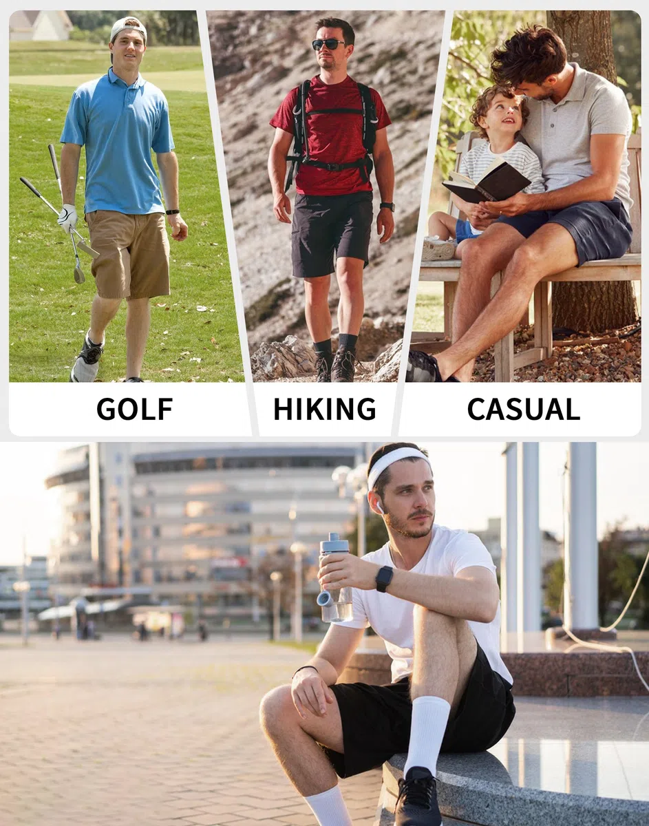 Pioneer Camp Pantalon Court de Golf Technique - Tissu Élastique et Anti-Transpiration, Idéal pour Les Sorties Sportives